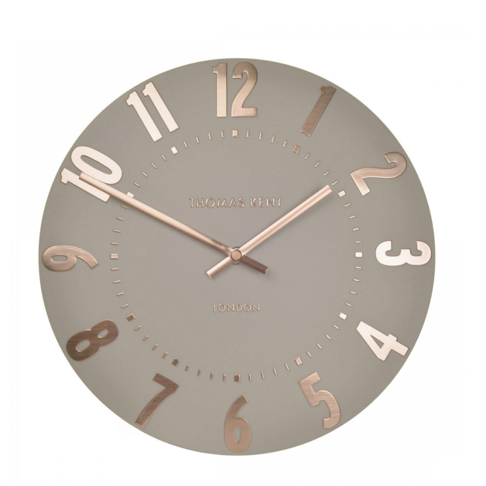 20" Mulberry Rose Gold Large Wall Clock