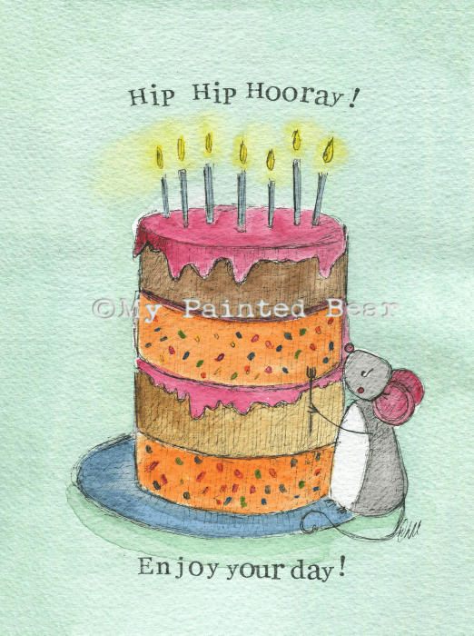 Birthday Card- Hip Hip Hooray