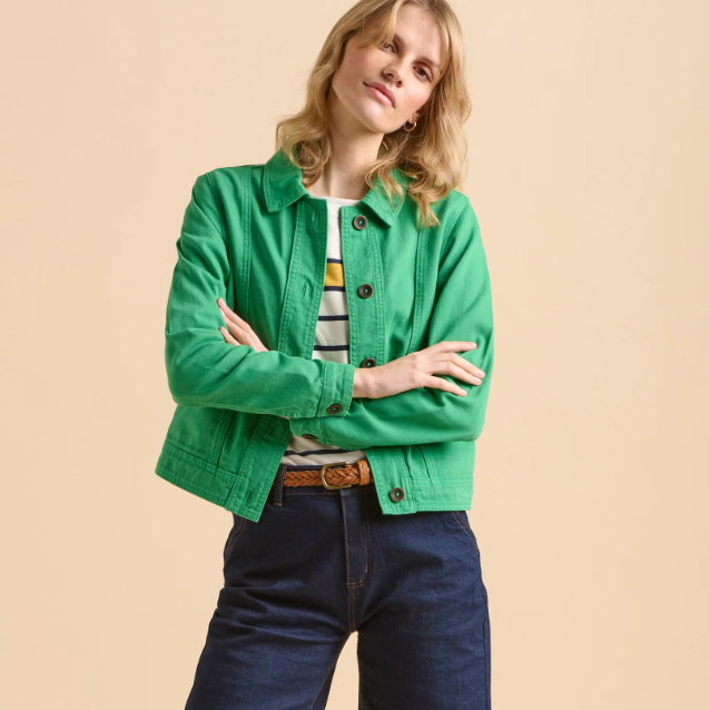 Boxy Green Jacket- Size 8,  12, 16, 18, 20