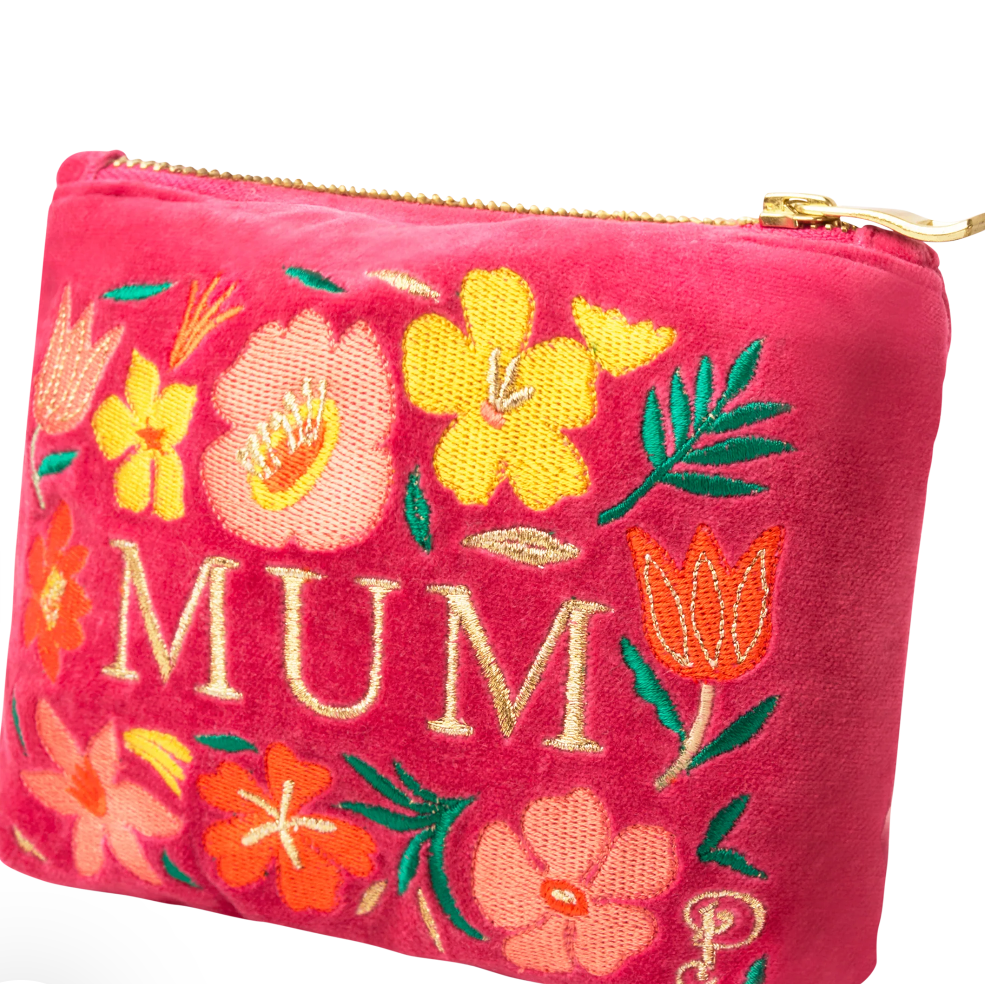 Velvet Pink "Mum" Zip Pouch
