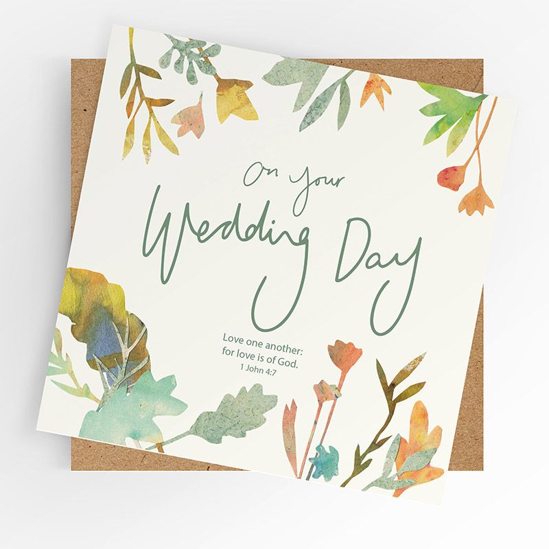 Wedding Card- "Love one another" 1 John 4v7