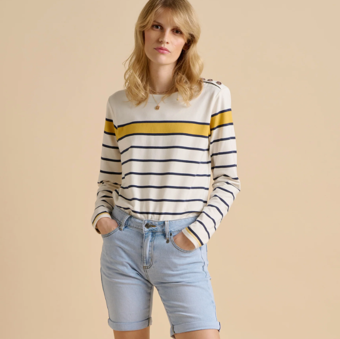 Engineered Stripe Bella Crew Top- Size 8, 10, 12, 14, 16