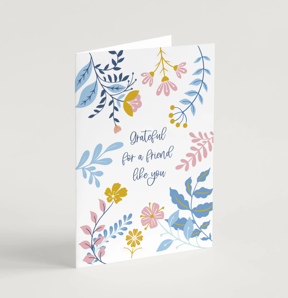 'Grateful for a friend like you' Card