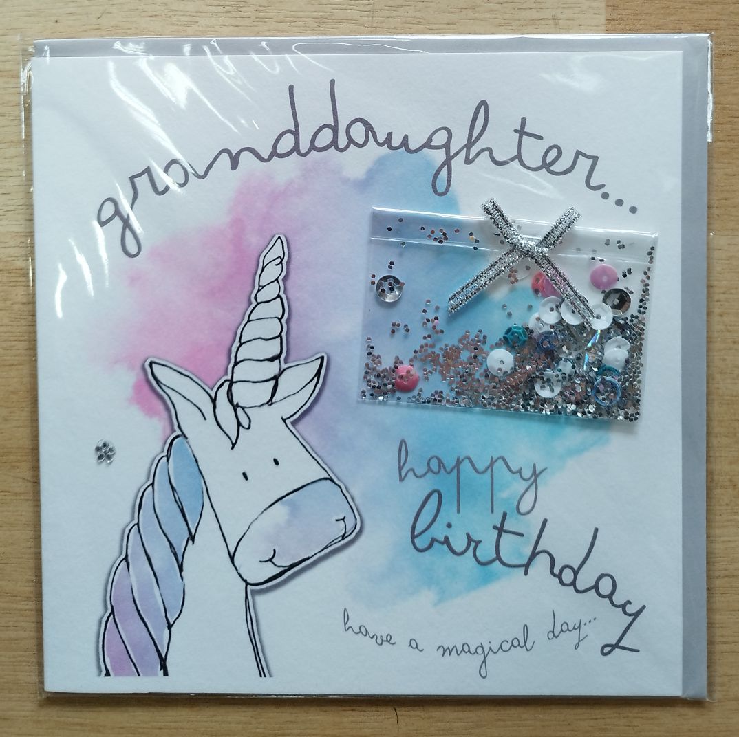 Granddaughter Birthday Card**- Unicorn