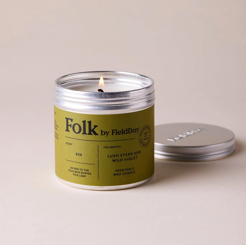 Folk Tin Candle- Kin