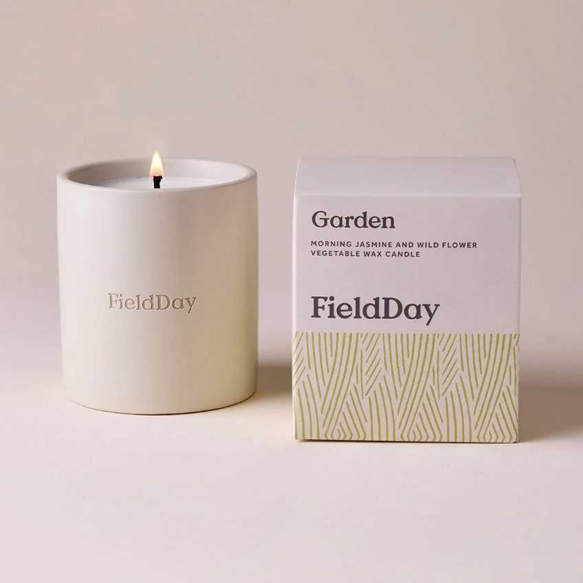 Classic Garden Stoneware Candle- Morning Jasmine and Wildflower