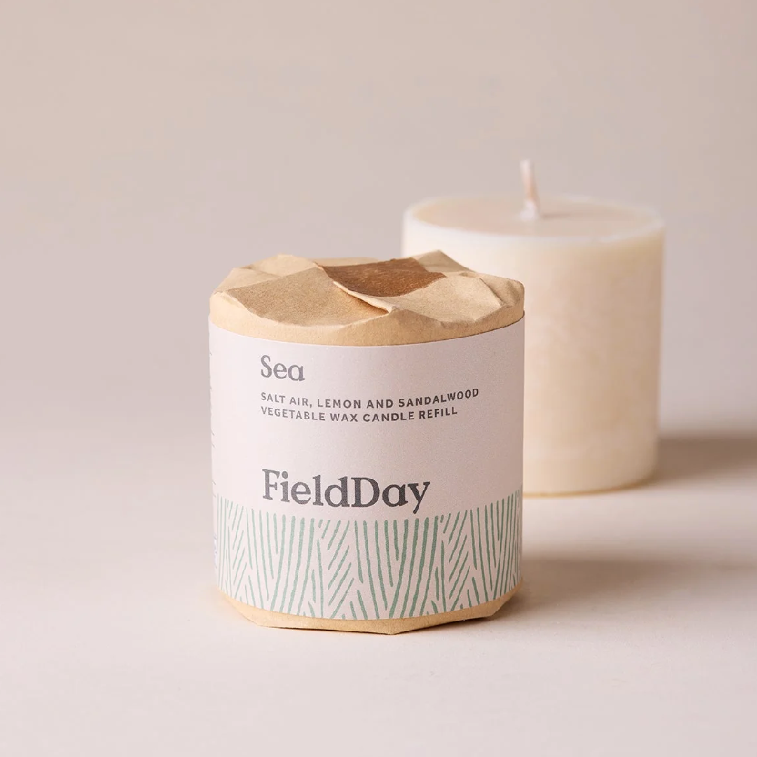 Classic Sea Candle Refill- Salt Air, Lemon & Sandalwood