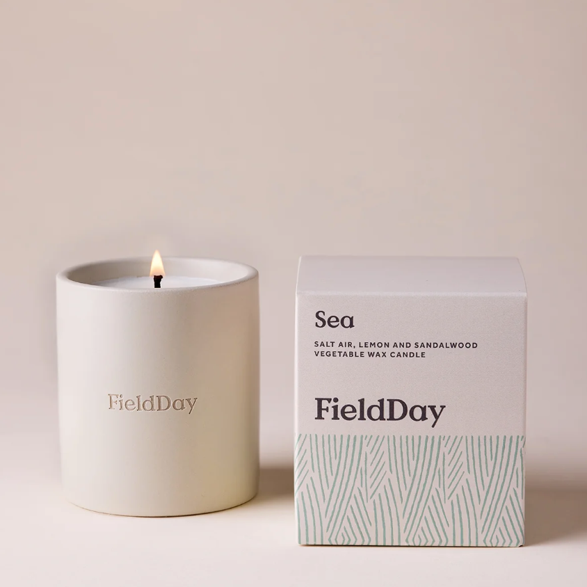 Classic Sea Stoneware Candle- Salt Air, Lemon & Sandalwood