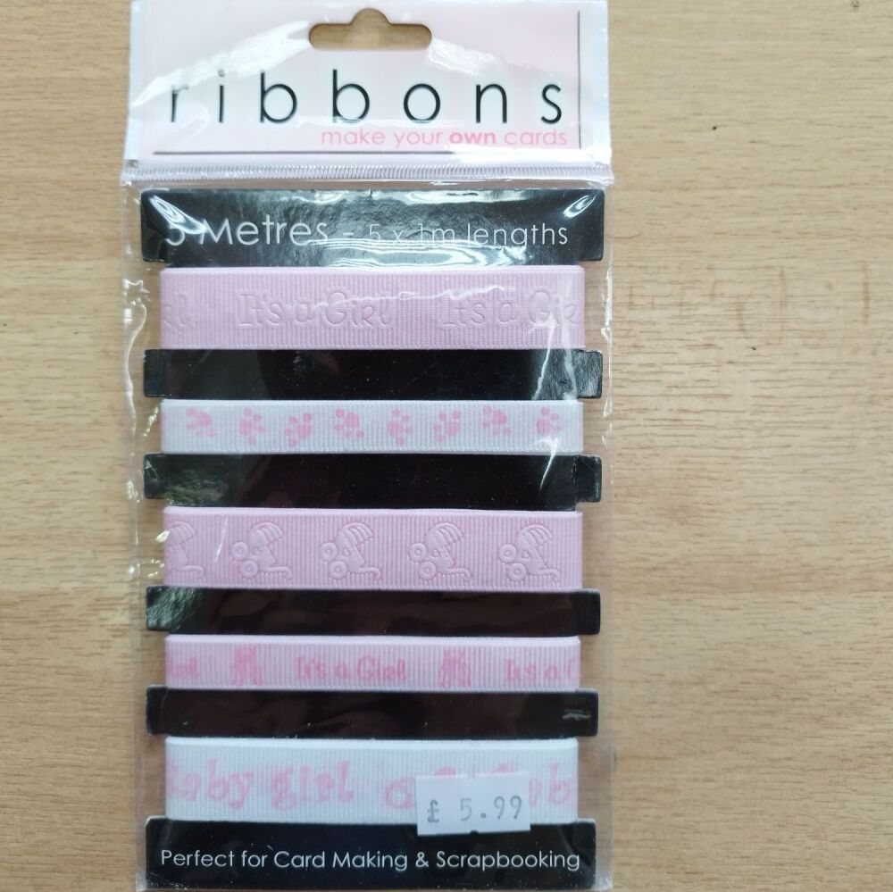 Baby Girl Ribbons- 5x 1m