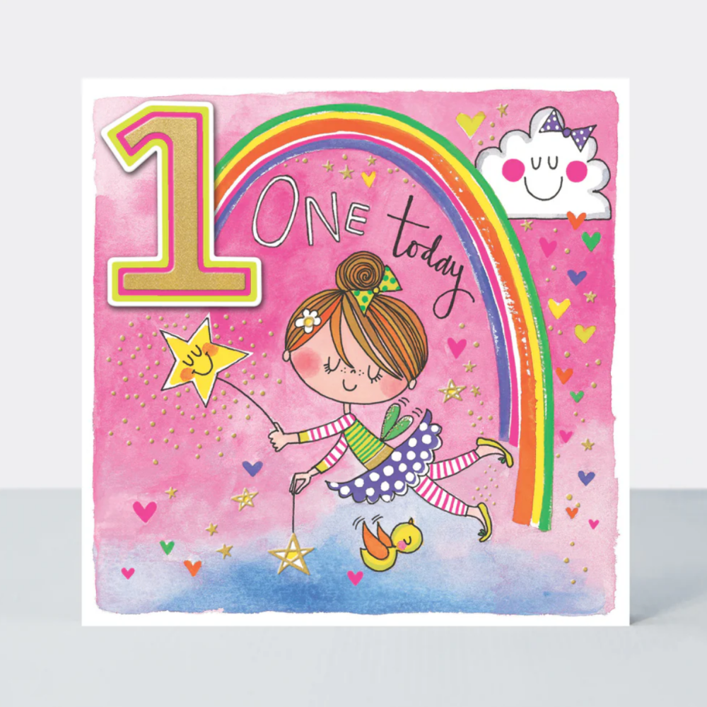 1st Birthday Girl Card