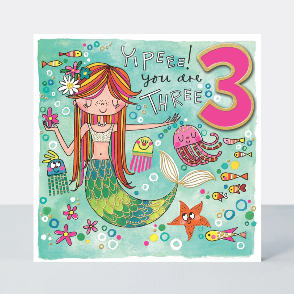 3rd Birthday Girl Card