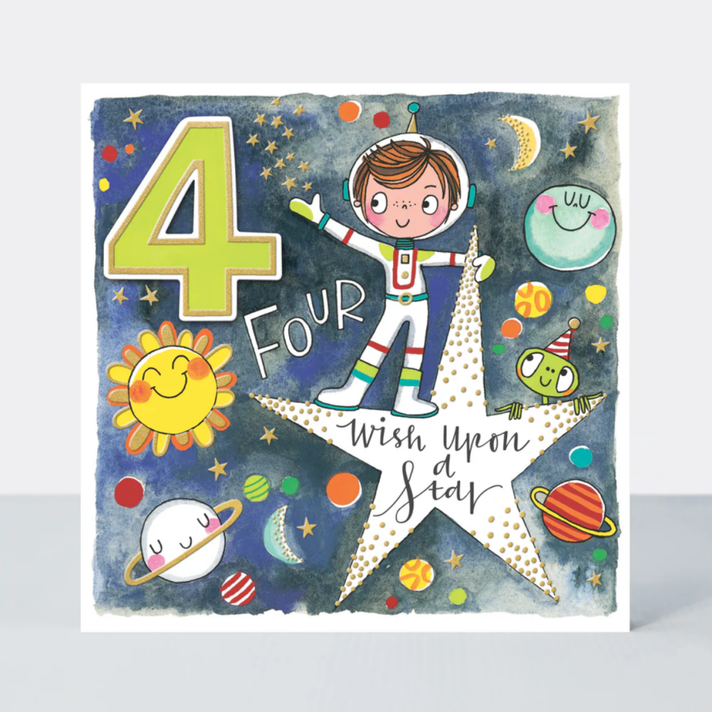 4th Birthday Boy Card