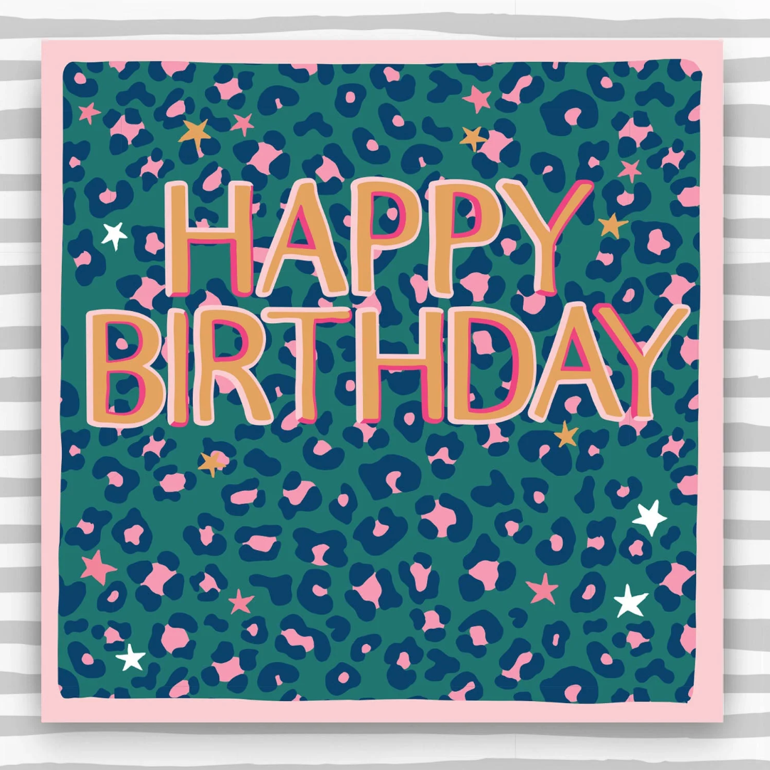 Birthday Card- Leopard Print