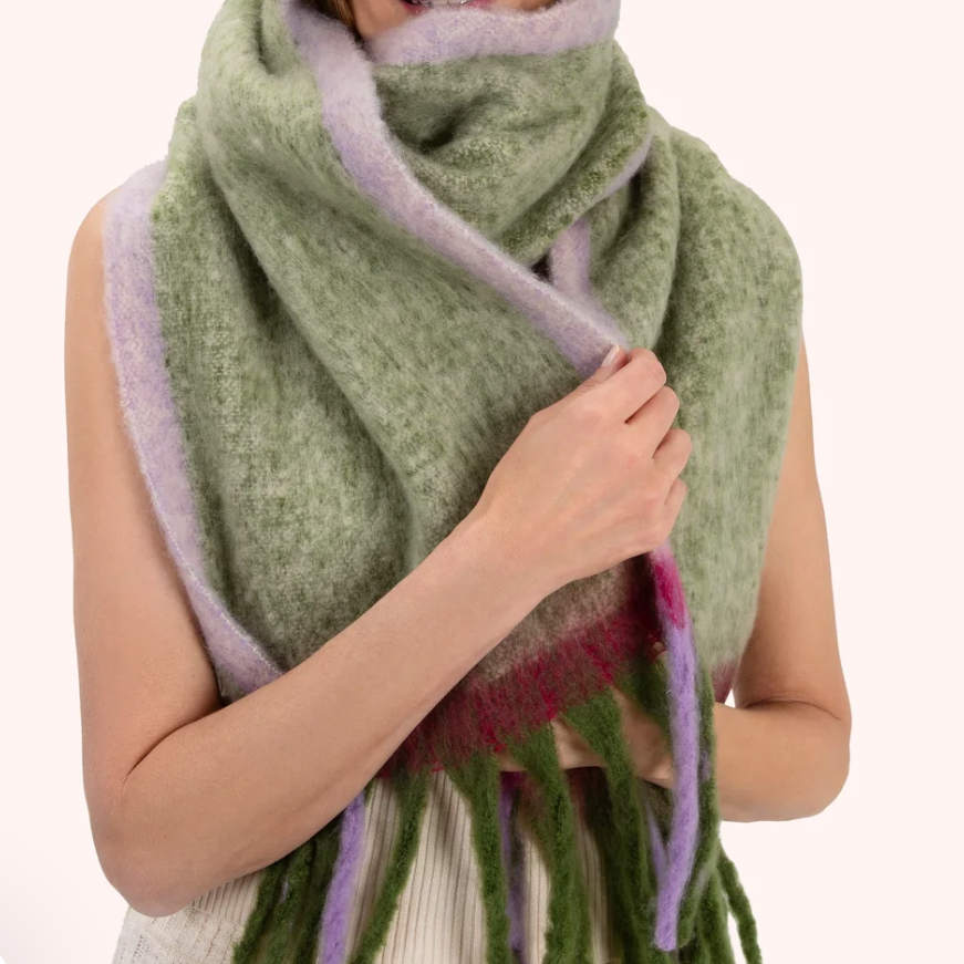 Aria Cosy Scarf- Sage Green