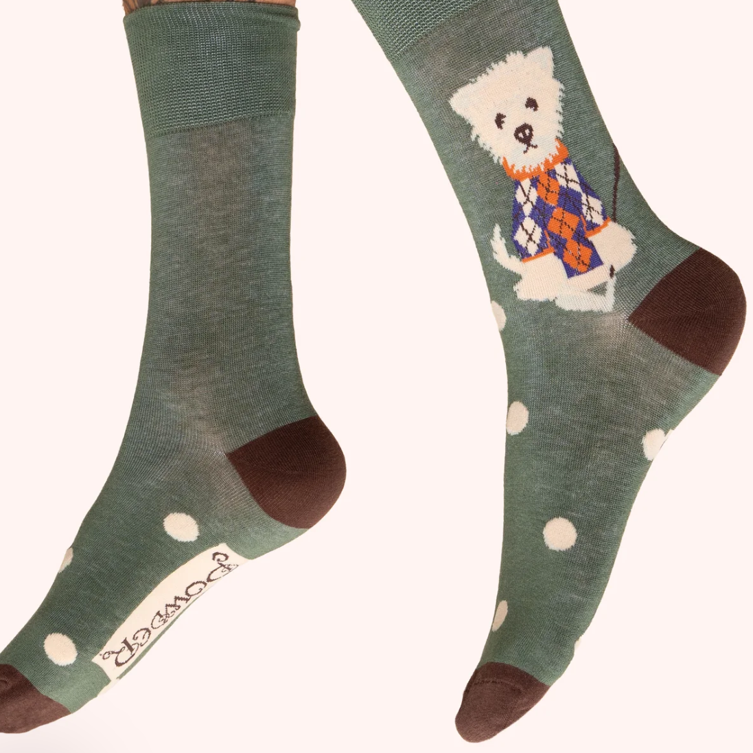 Golfer Westie Dog Socks