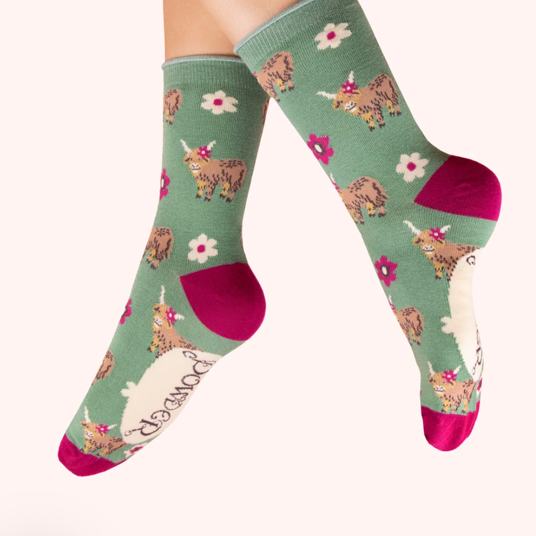 Highland Cows Ankle Socks