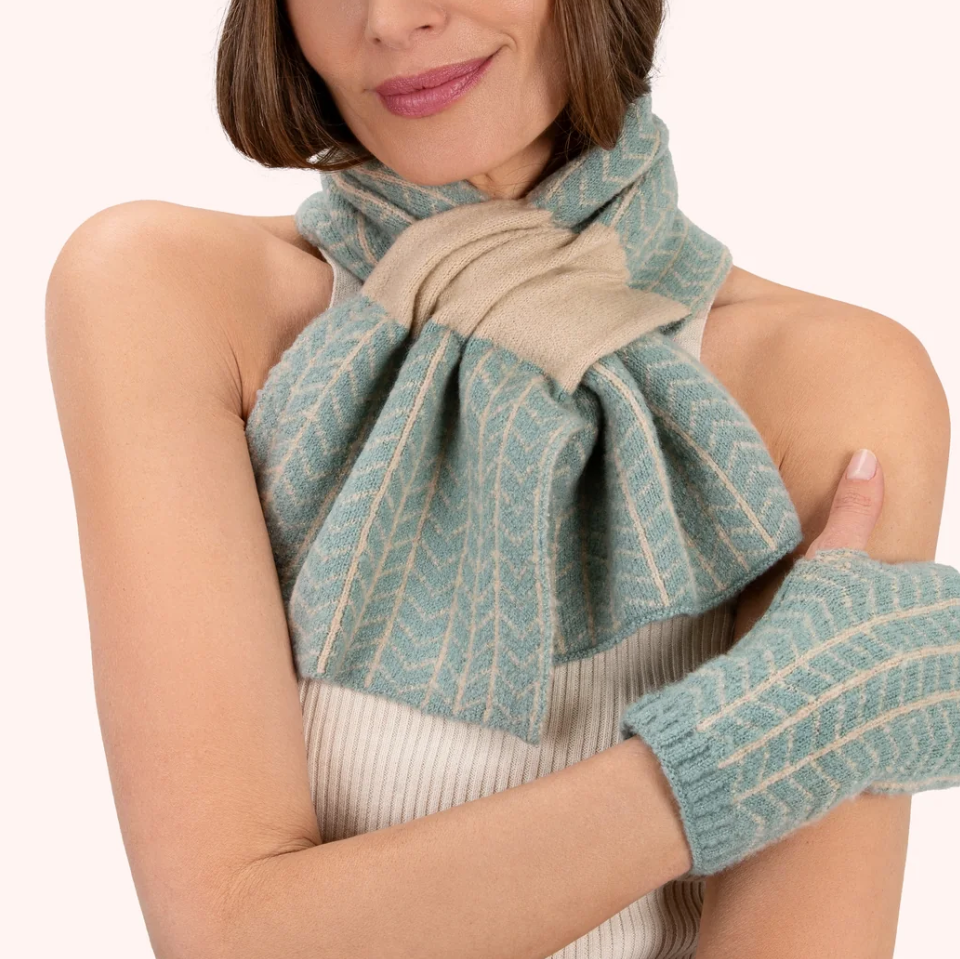 Niamh Pull-through Scarf- Ice Blue