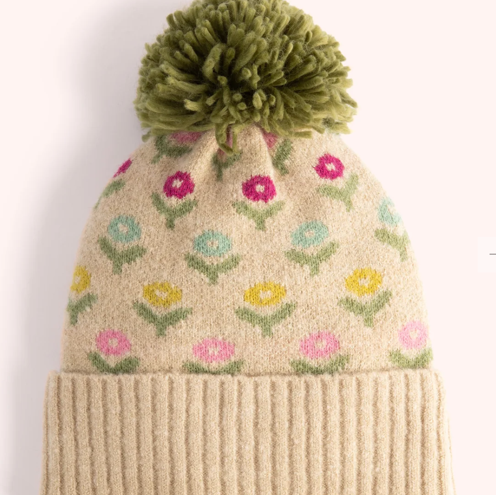 Willow Ditsy Flower Hat- Cream