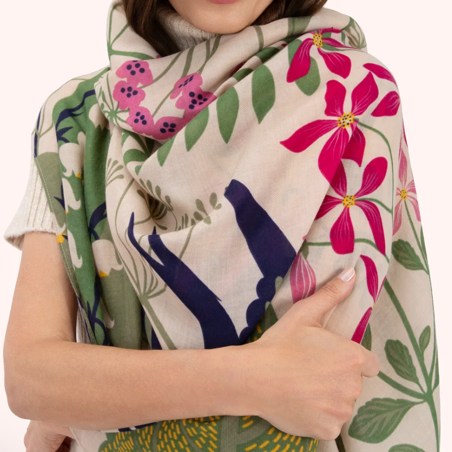 Print Scarf- Swooping Swallows