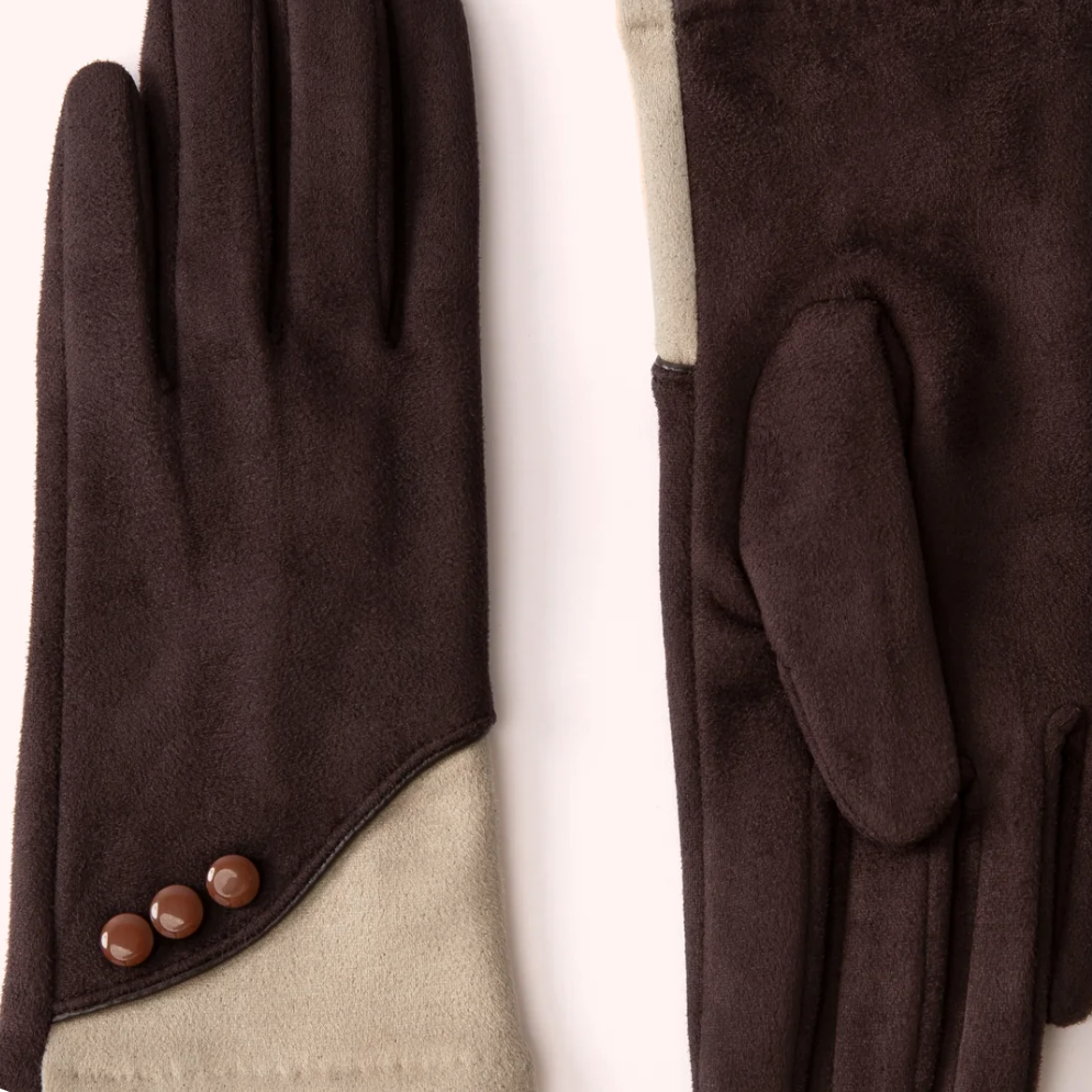 Rowan Gloves- Chocolate & Cream