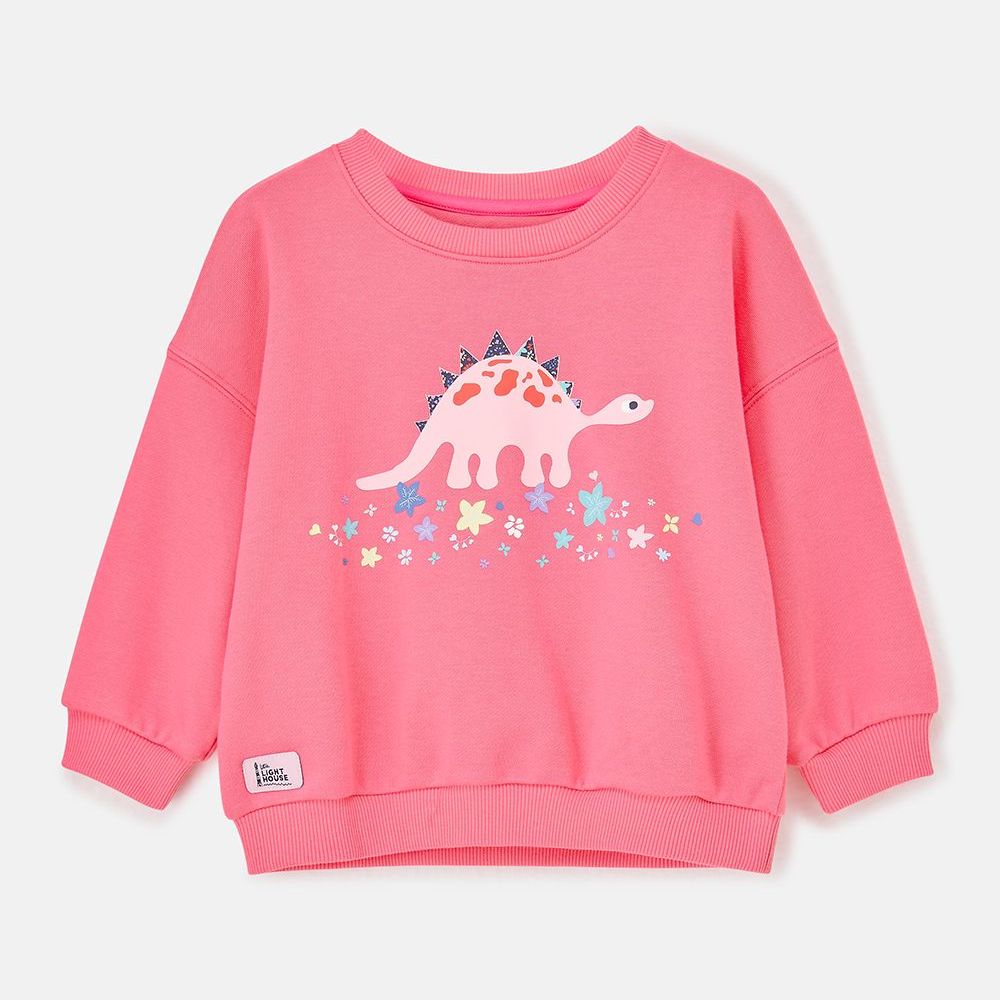 Flora Pink Steggie Sweatshirt- Age 1-2, 2-3, 3-4, 4-5, 5-6, 6-7, 7-8