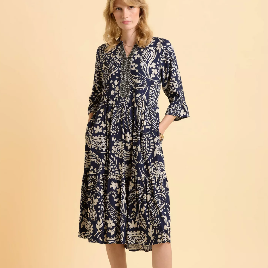 Blizzard Dress- Navy Floral- 10, 14