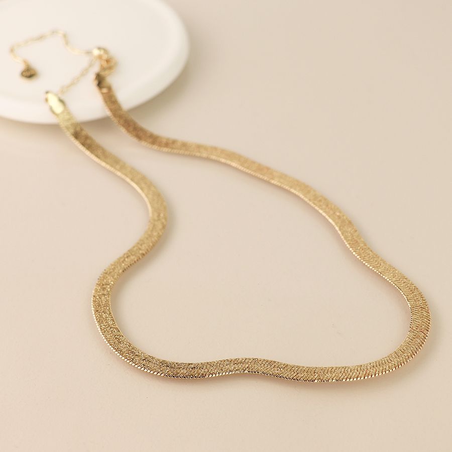 Golden liquid chain necklace