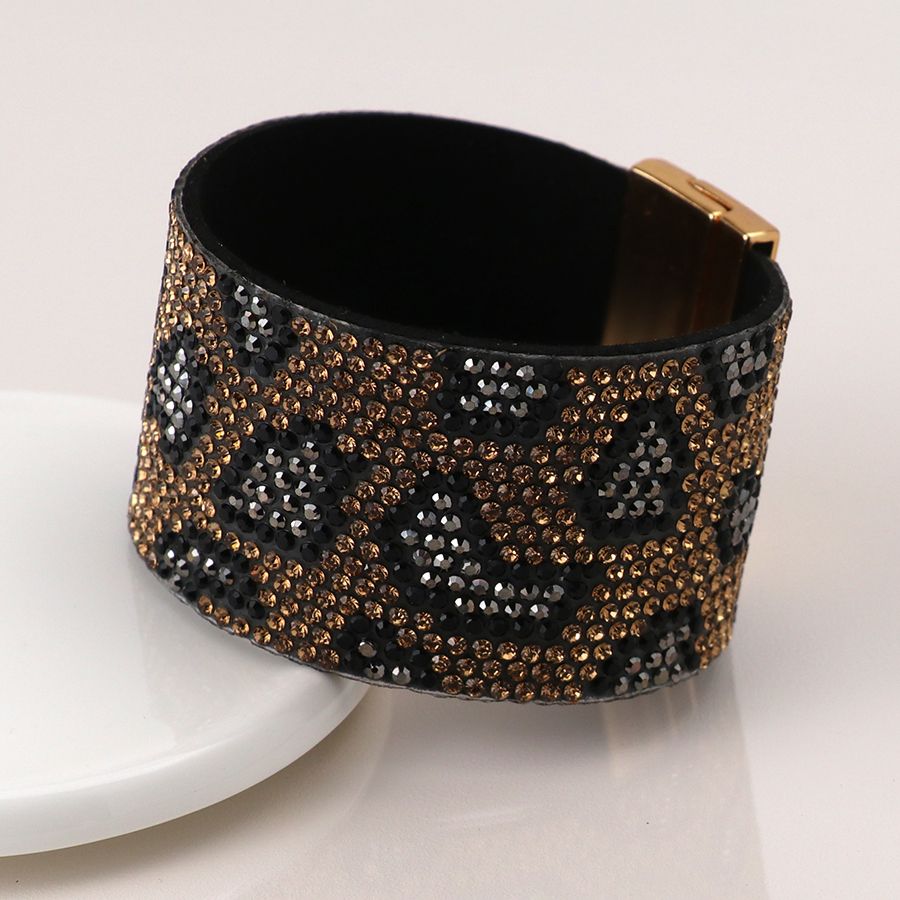 Bronze mix animal print cuff