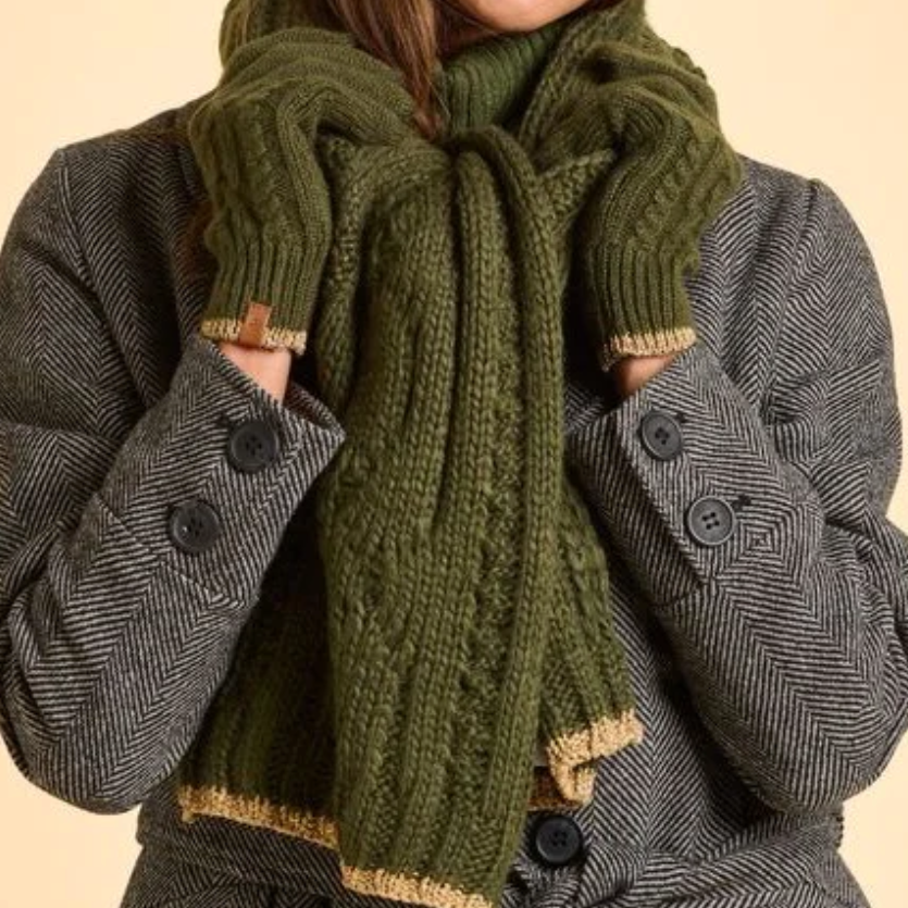 Heather Scarf- Khaki Green