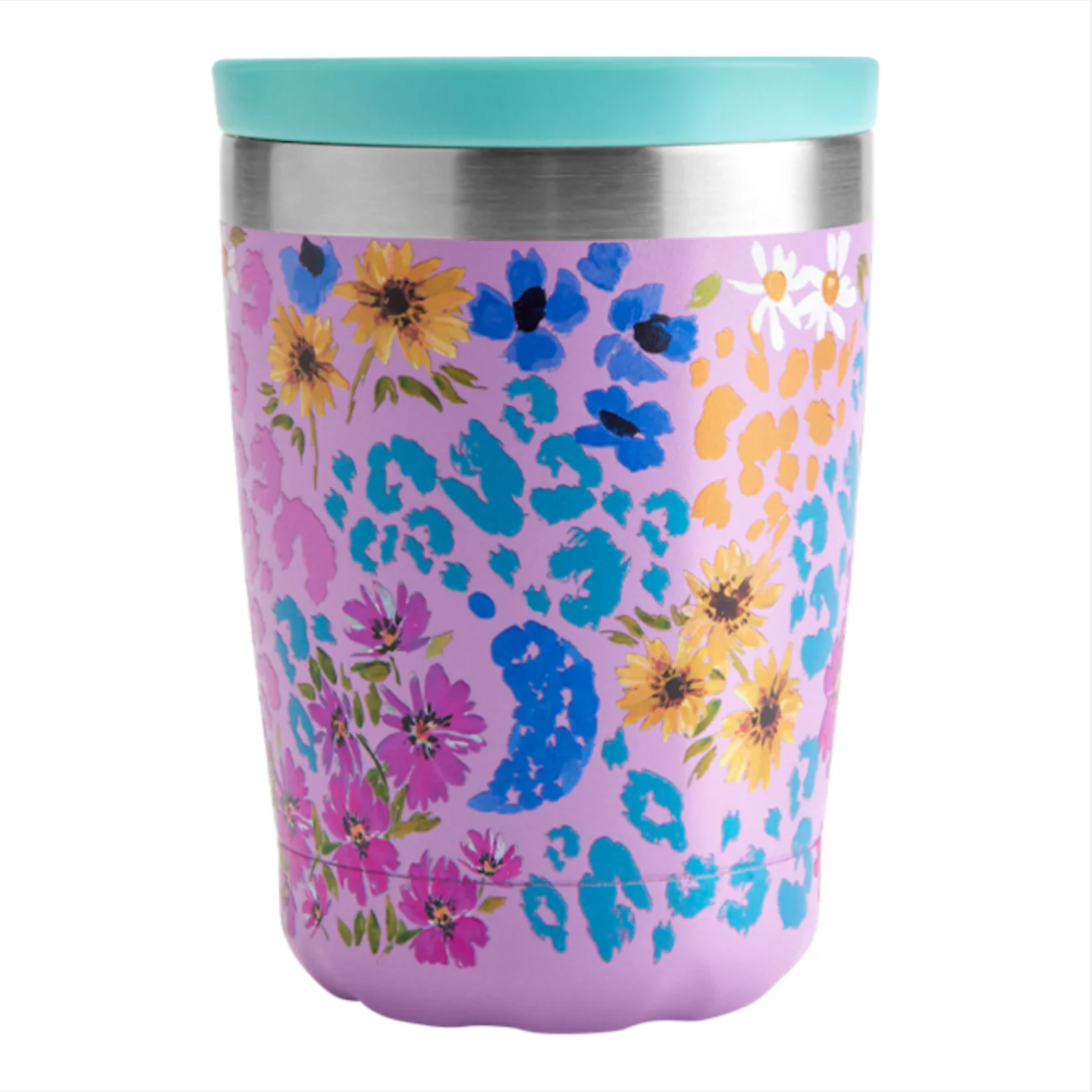 Chilly's 340ml Travel Cup- Emma Bridgewater- Floral Leopard Blossom