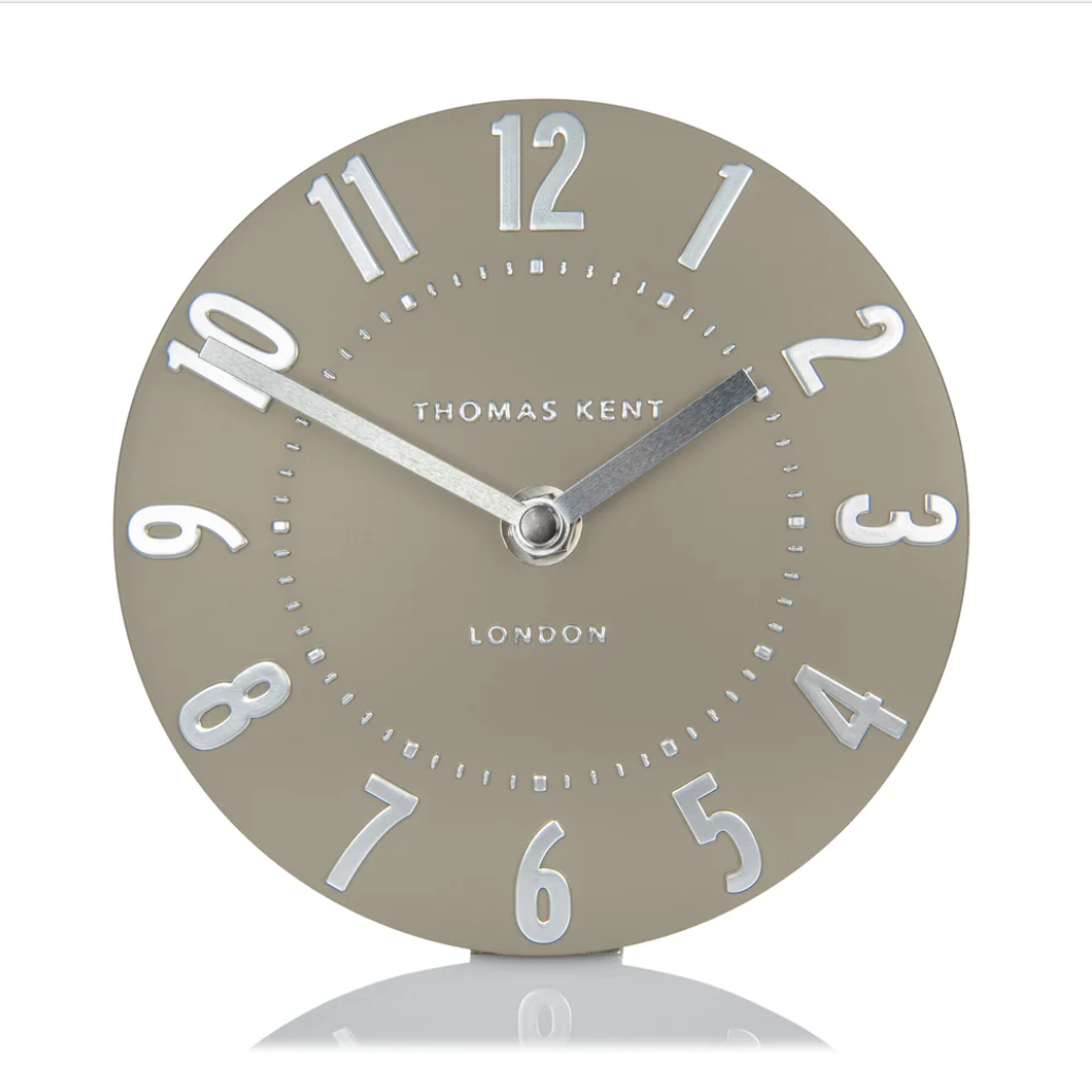 6" Mulberry Mantel Clock Mocha