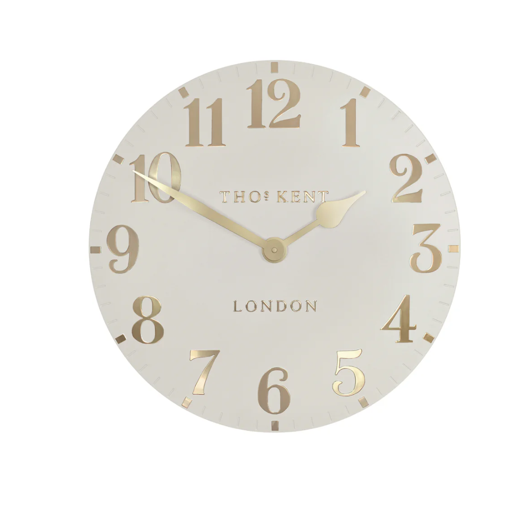 12" Arabic Wall Clock- Oatmeal