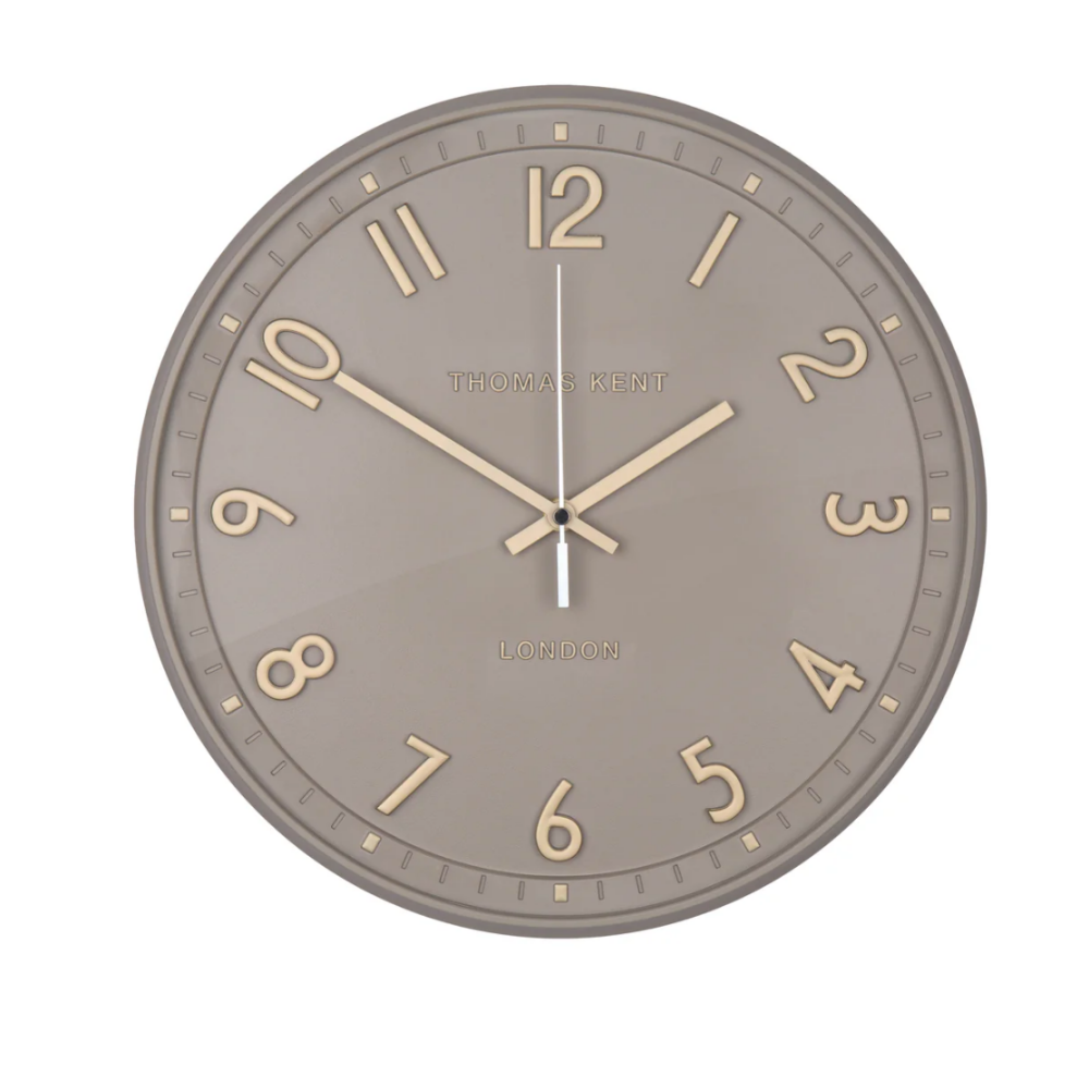 14" Tresco Small Wall Clock- Taupe