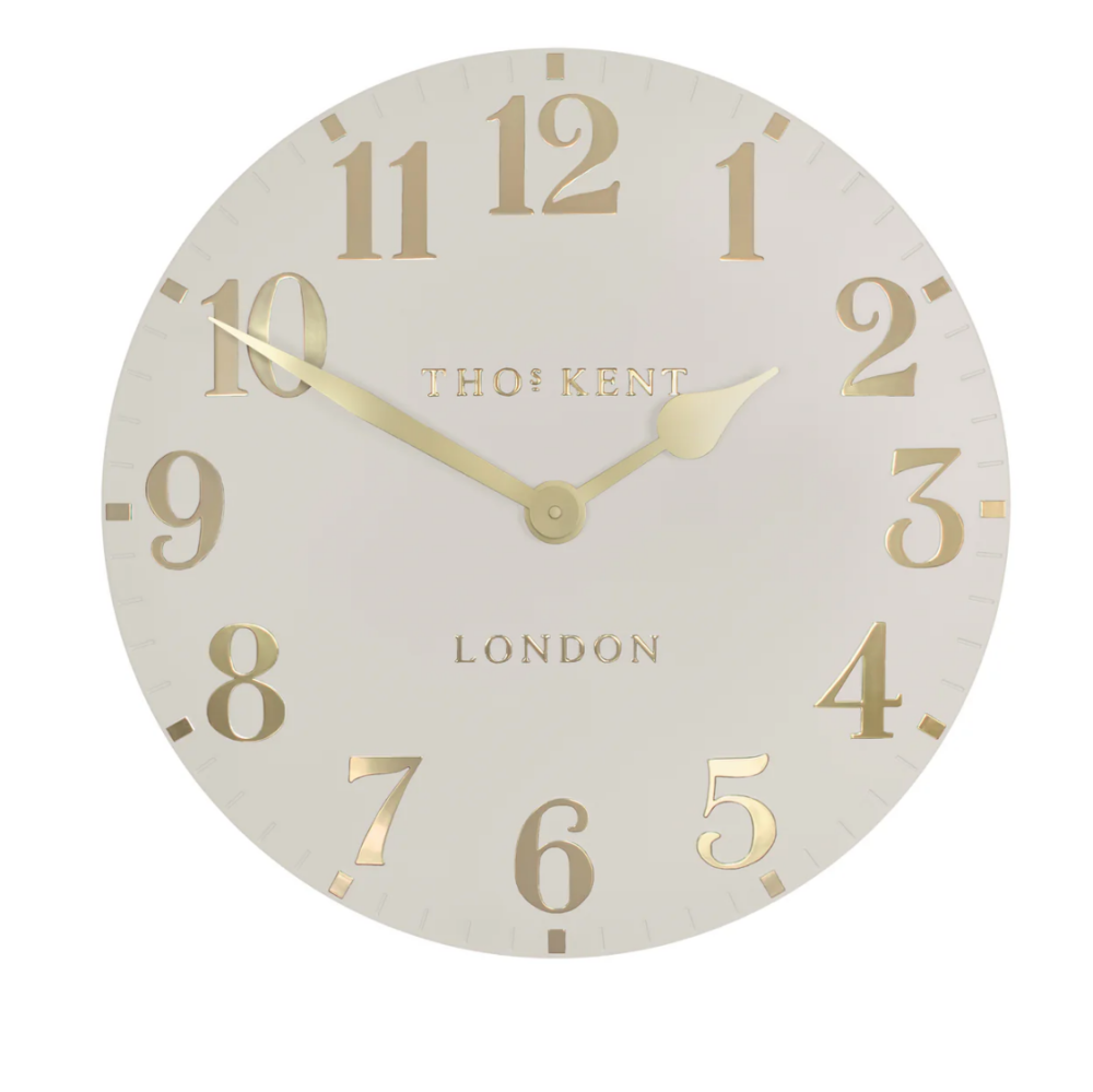 20" Arabic Large Wall Clock- Oatmeal