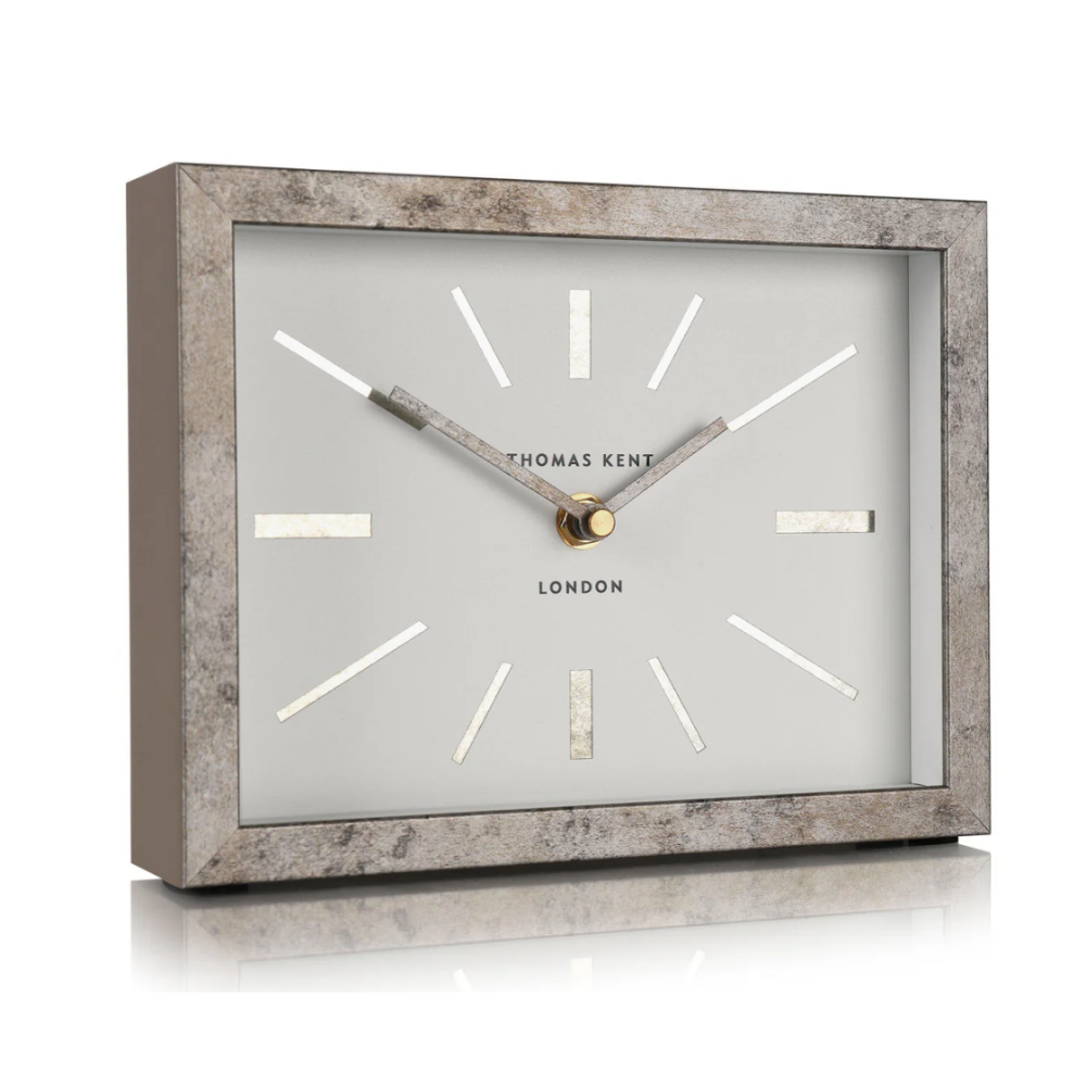 8" Smithfield Mantel Clock Pewter