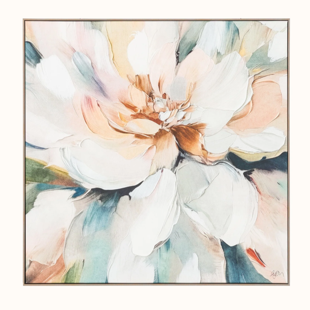 Petal Poety- Framed Canvas