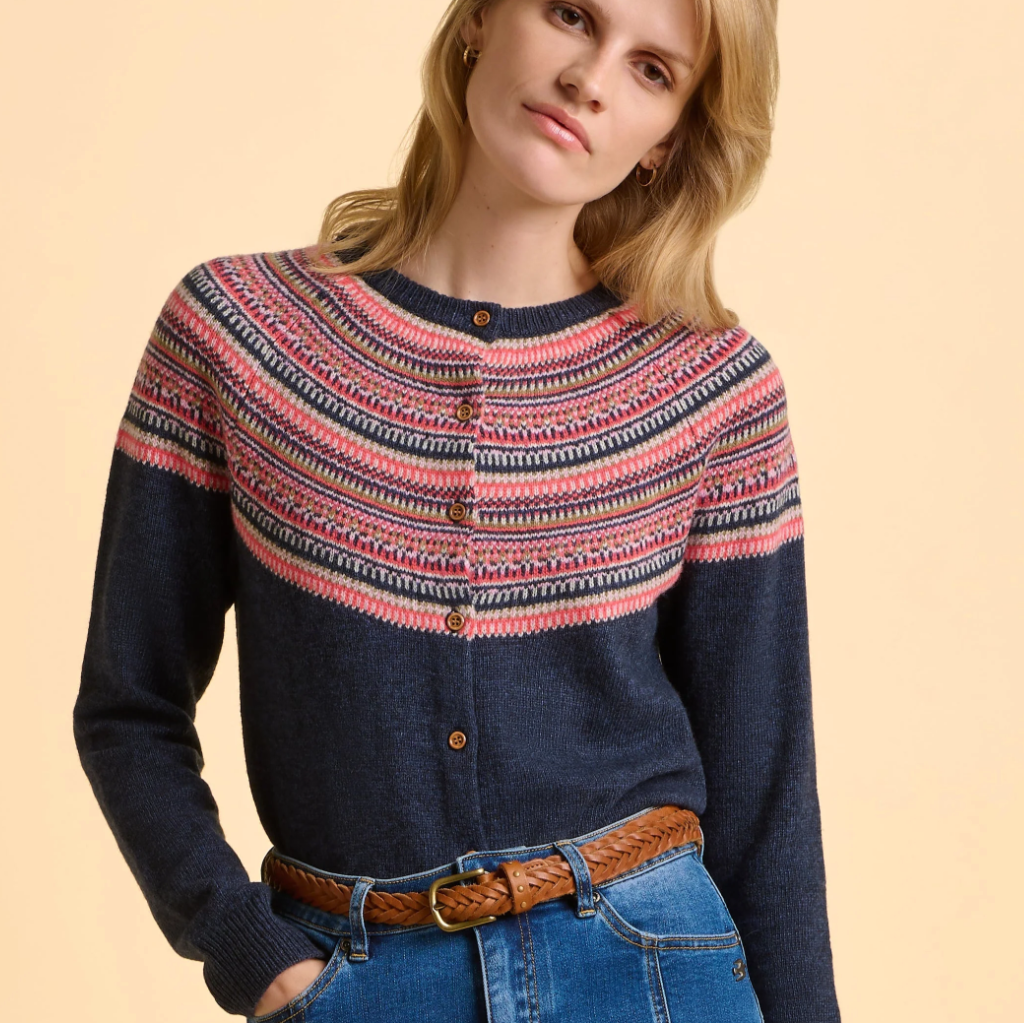 Deepwater Fairisle Cardigan- 8, 10, 12