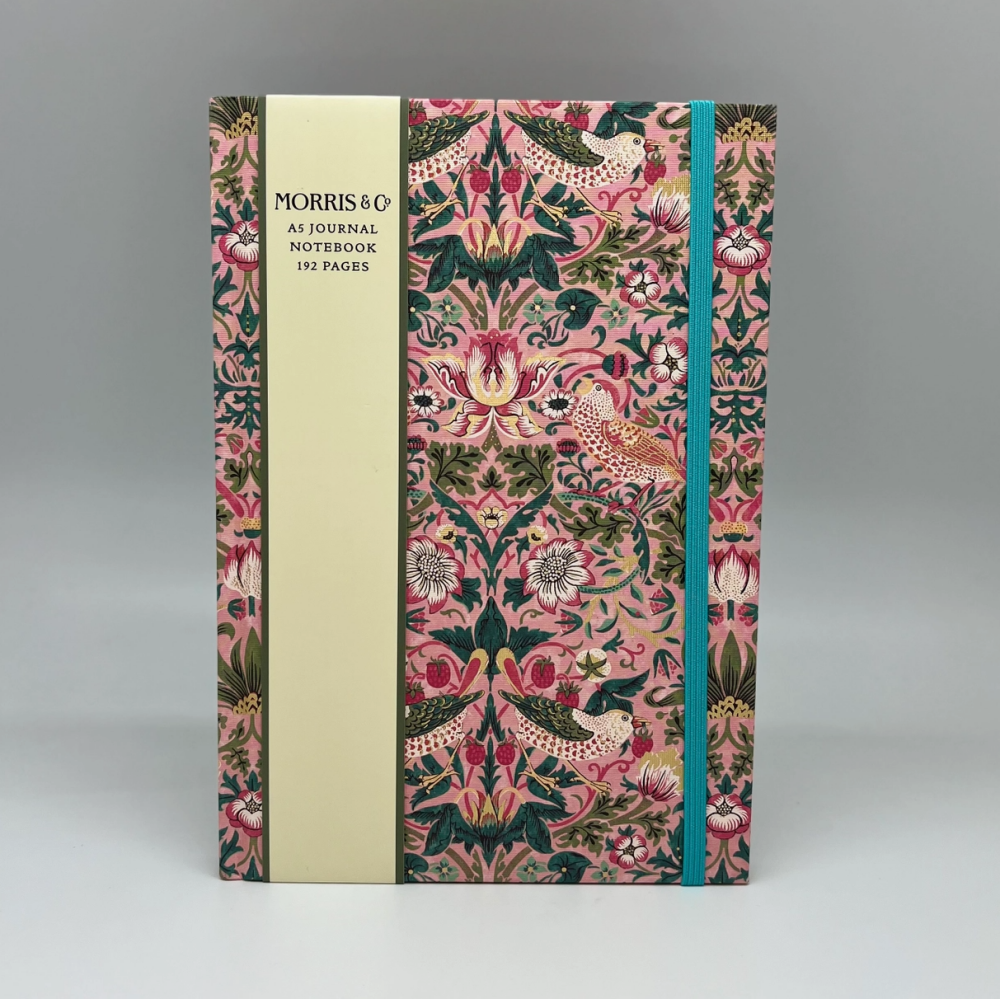William Morris A5 Journal Notebook Strawberry Thief