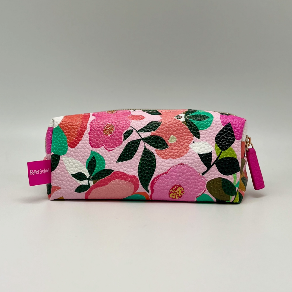 Bright, Floral Pencil Case/ Cosmetic Case
