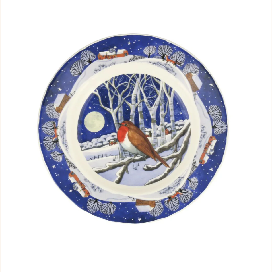 Midnight Robin Medium Dinner Plate 8 1/2 Inch Plate