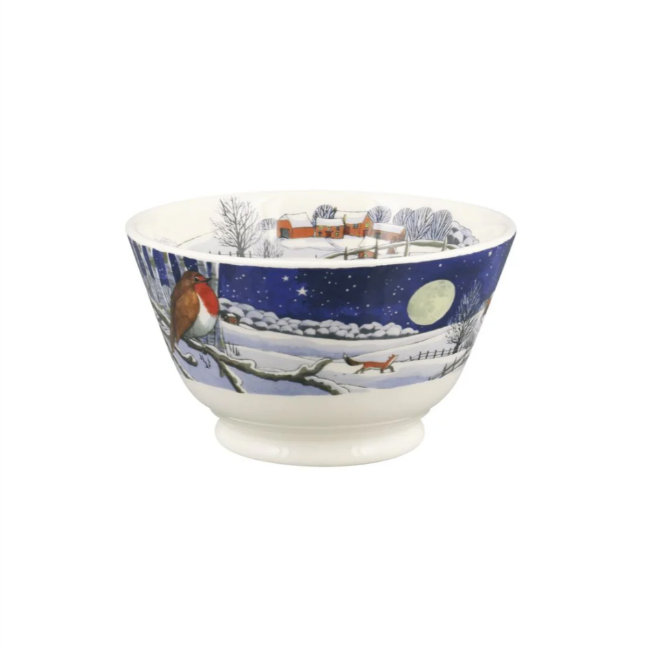 Midnight Robin Small Old Bowl