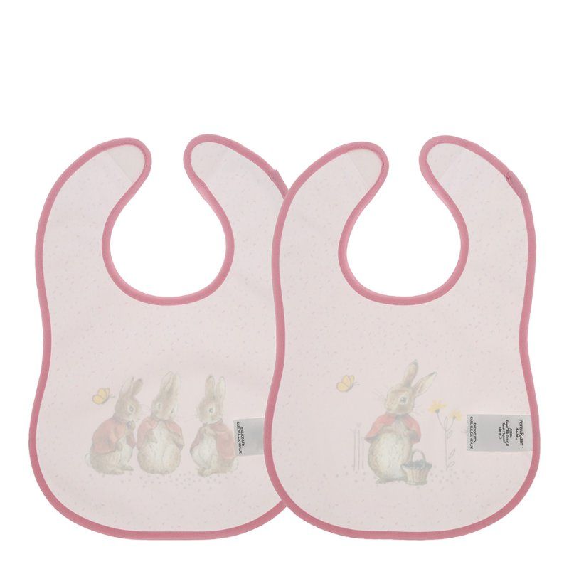 Flopsy Pink Children's Bibs- Set of 2