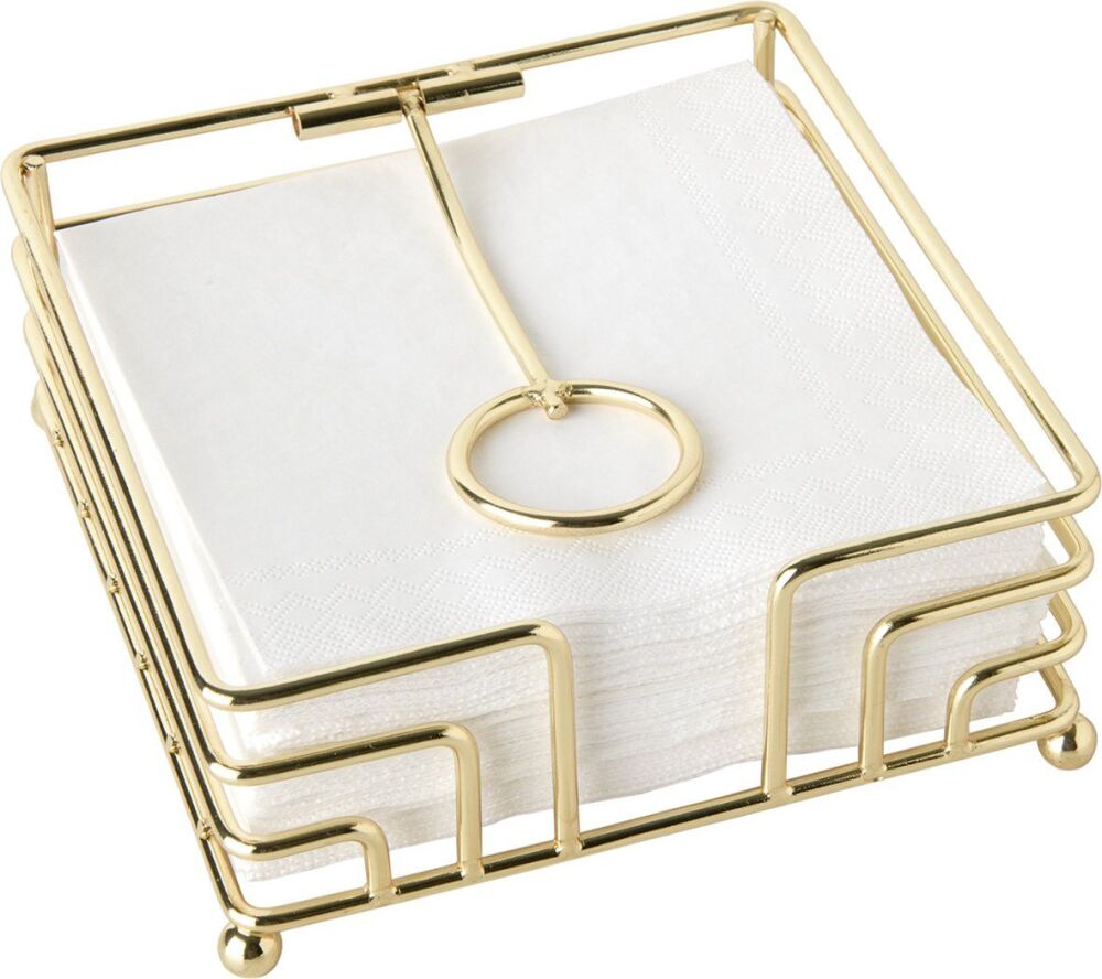 Gold Napkin Holder (Cocktail Napkin size)