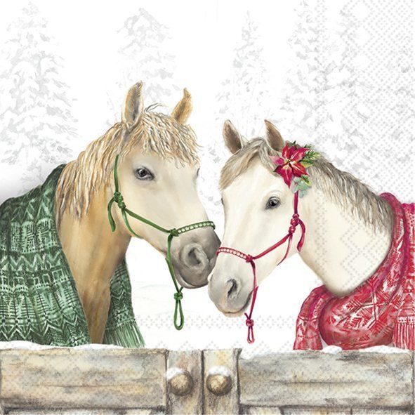 Winter Horses Napkins