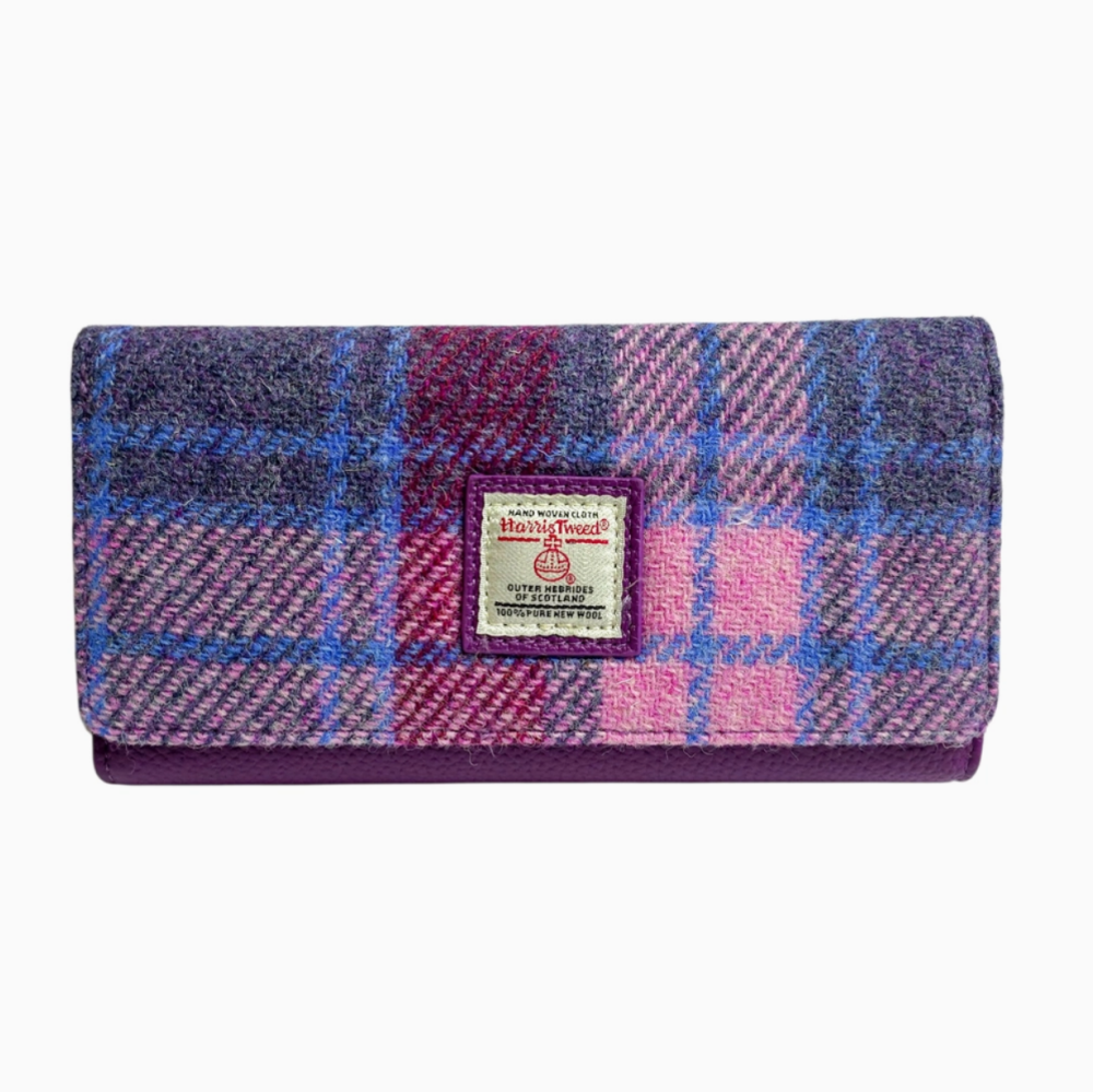 Harris Tweed Fuchsia Purse Large
