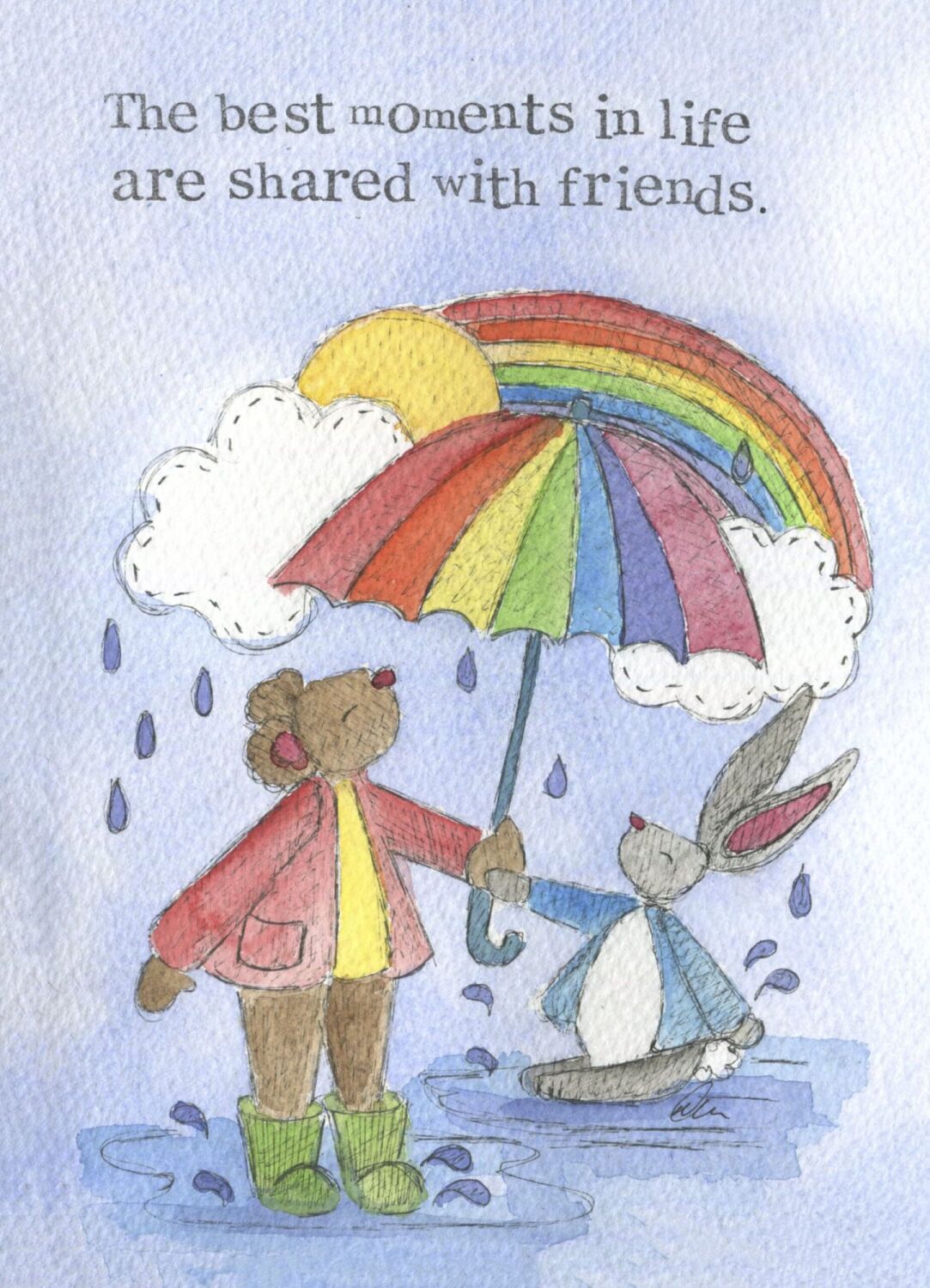 The Best Moments (Friends)- Framed Print (white)