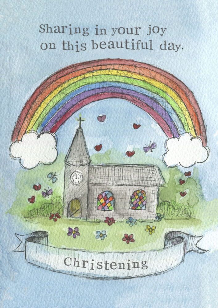 Sharing in your Joy Christening Card