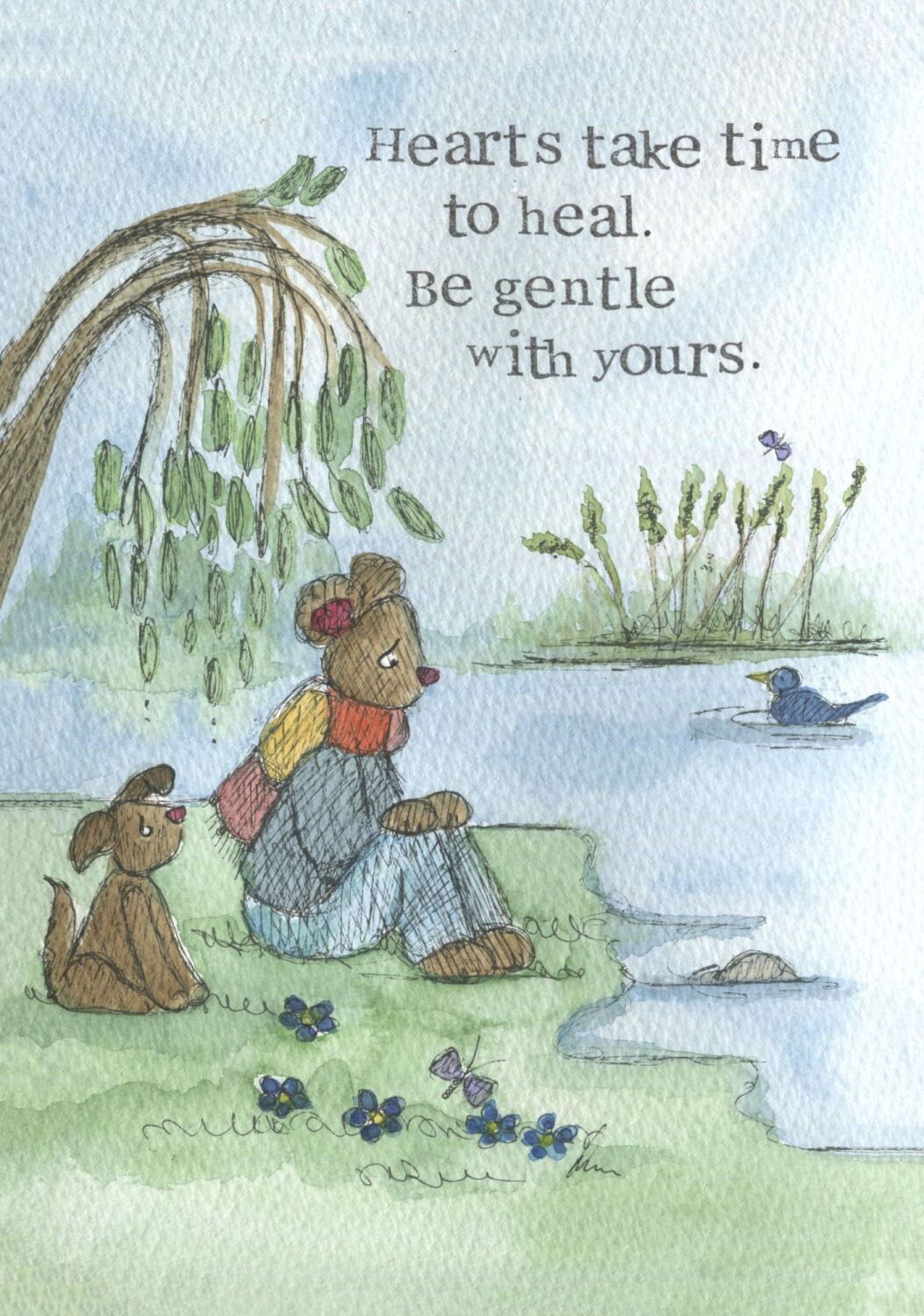 Hearts take time to heal Card