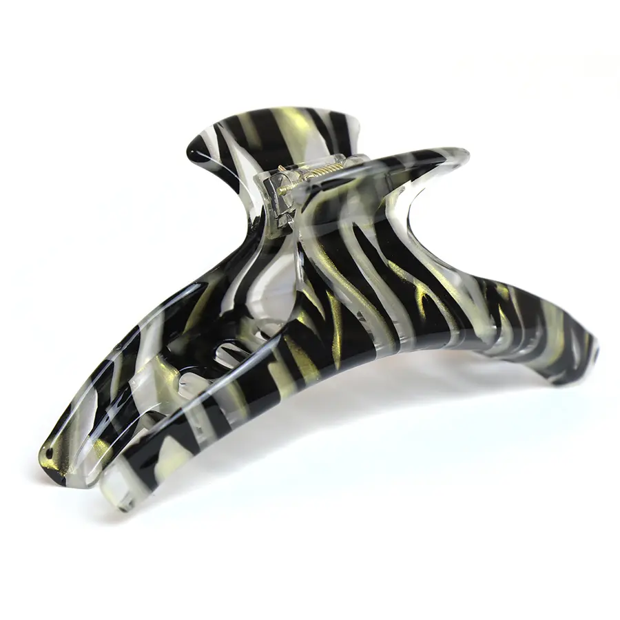 Opalescent black mix claw clip