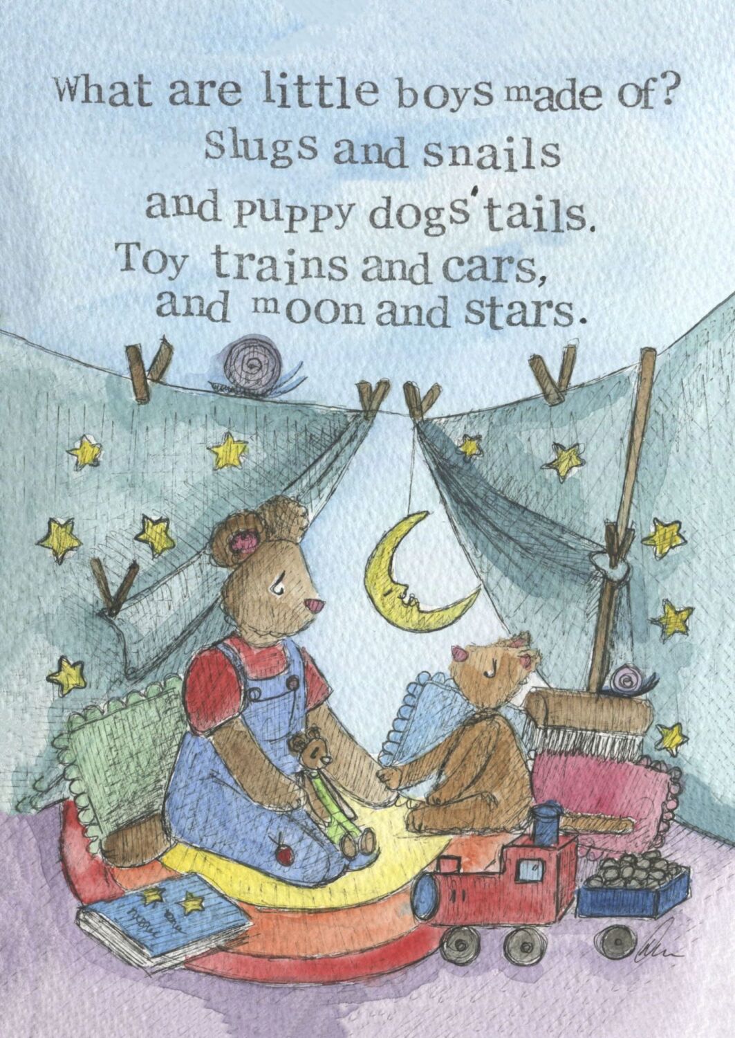 Slugs and snails- Framed Print (white)